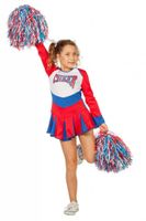 Cheerleader jurkje kind rood-wit-blauw - thumbnail