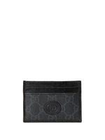 Gucci porte-cartes en toile GG à patch logo - Noir