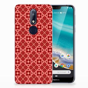 Nokia 7.1 TPU bumper Batik Rood