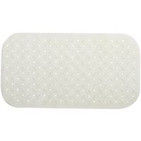 Douche/bad anti-slip mat badkamer - rubber - wit - 36 x 65 cm - rechthoek