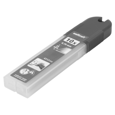 Wolfcraft Professionele afbreekmessen | 0,7 x 25mm | 10 stuks - 4312000