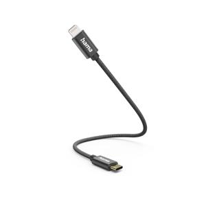 Hama USB-laadkabel USB 2.0 Apple Lightning stekker, USB-C stekker 0.20 m Zwart 00201601