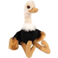 Suki Gifts Knuffel Struisvogel - pluche - 15 cm - knuffeldier - loopvogel