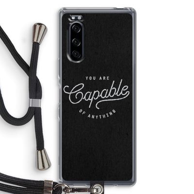 Capable: Sony Xperia 5 Transparant Hoesje met koord