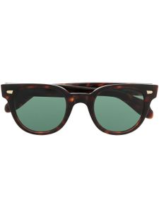 Cutler & Gross lunettes de soleil à effet écaille de tortue - Marron