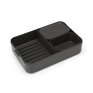 Brabantia bento lunchbox make & take groot donkergrijs