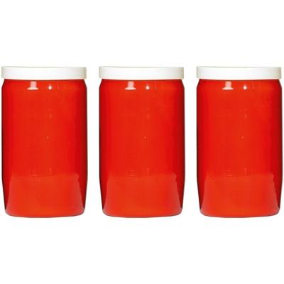 Grafkaars/gedenklicht - 3x - rood - 6 x 10 cm - 3 dagen brandtijd Grafkaars/gedenklicht - 3x - rood - 6 x 10 cm - 3 dagen brandtijd