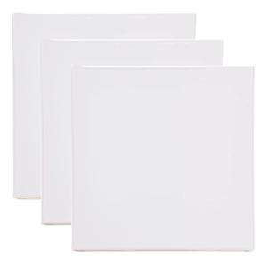 Benson Schildersdoek - 3x - 20 x 20 cm - blanco canvas - katoen - 280 grams