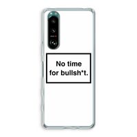 No time: Sony Xperia 5 III Transparant Hoesje