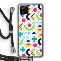 8-bit N°1: Samsung Galaxy A12 Transparant Hoesje met koord