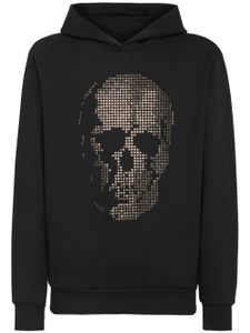 Philipp Plein hoodie en coton à logo brodé - Noir