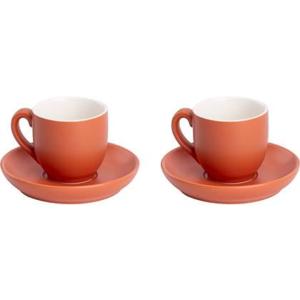 Palmer Koffiekop en schotel Colors 14 cl 12 cm Bruin 2 stuk(s)