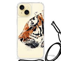 Back Cover Apple iPhone 15 Watercolor Tiger