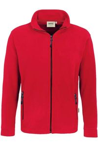 HAKRO 840 Regular Fit Fleece jas rood, Effen