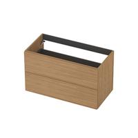 INK - Onderkast 2L Decor Softclose Tbv Greep - 900x450x520 Mm - Blank Eiken