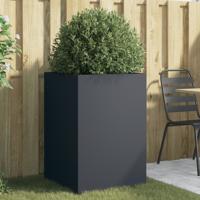 VidaXL Plantenbak 52x48x75 cm staal antracietkleurig