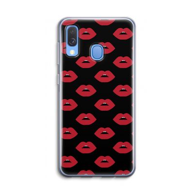 Lips: Samsung Galaxy A40 Transparant Hoesje