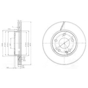 Delphi Diesel Remschijf BG3845C