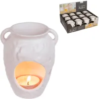 Out of the Blue waxbrander kruik wit 11 cm | 12 stuks