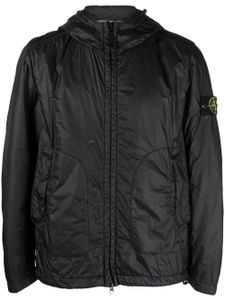 Stone Island veste à capuche à patch logo - Noir