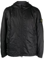 Stone Island veste à capuche à patch logo - Noir