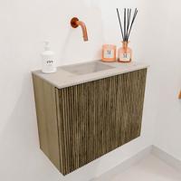 Toiletmeubel Mondiaz Joya Dlux | 50 cm | Meubelkleur Dusk | Faye wastafel Opalo Wasbak Links | Zonder kraangat(en)