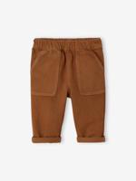 Wijde broek met elastische taille jongensbaby roest