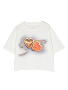 Stella McCartney Kids t-shirt en coton à imprimé graphique - Blanc