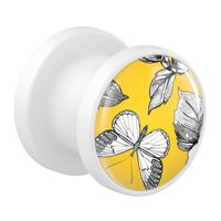Tunnel met Let it be Yellow Design Acryl Tunnels & Plugs