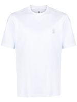 Brunello Cucinelli t-shirt en coton à logo imprimé - Blanc