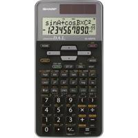 Sharp EL-520 T-GY Schoolrekenmachine Zwart, Violet (b x h x d) 80 x 14 x 158 mm