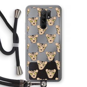 Tijger: Xiaomi Redmi 9 Transparant Hoesje met koord