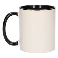 Wit met zwarte koffie drink mok 300 ml