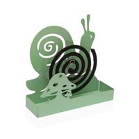Steun voor anti-muggen spiralen Versa Groen Metaal 5 x 17 x 17 cm Slak