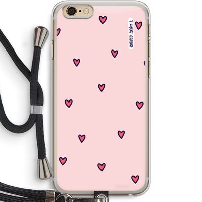 Hartjes: iPhone 6 PLUS / 6S PLUS Transparant Hoesje met koord