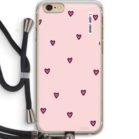 Hartjes: iPhone 6 PLUS / 6S PLUS Transparant Hoesje met koord
