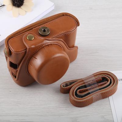 Full Body Camera PU lederen Case tas met riem voor Fujifilm X100F (bruin)