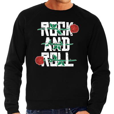 Rock and Roll muziek thema - sweater trui - zwart - voor heren Rock and Roll muziek thema - sweater trui - zwart - voor heren