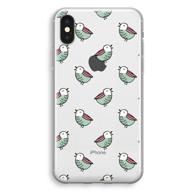 Vogeltjes: iPhone X Transparant Hoesje