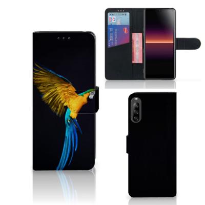 Sony Xperia L4 | Telefoonhoesje | Met pasjeshouder | Papegaai