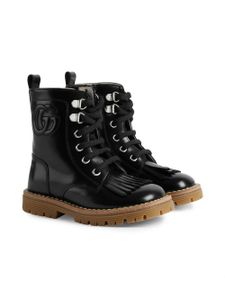 Gucci Kids bottines à lacets - Noir