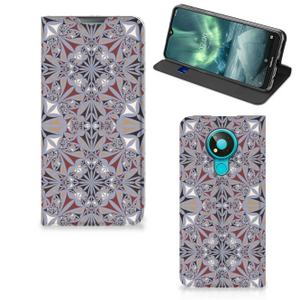 Nokia 3.4 Standcase Flower Tiles