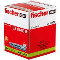 Fischer 77872 schroefanker & muurplug 50 stuk(s) 60 mm - thumbnail