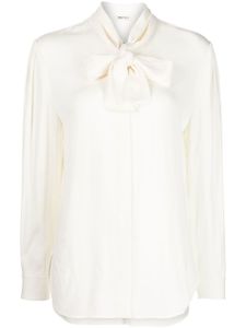 Ports 1961 blouse lacée à manches longues - Blanc