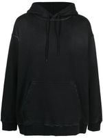 MSGM hoodie à effet délavé - Noir - thumbnail