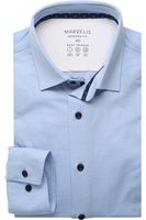 Marvelis Performance Modern Fit Jersey shirt blauw, Faux-uni - thumbnail