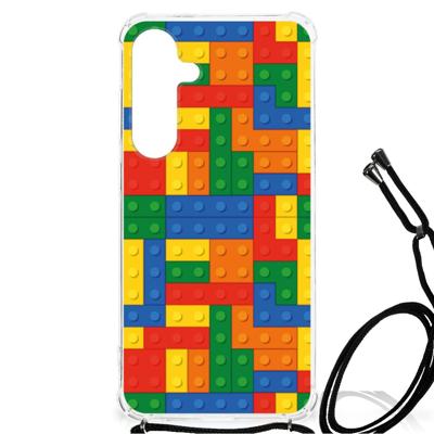 Samsung Galaxy S24 Plus Doorzichtige Silicone Hoesje Blokken Samsung Galaxy S24 Plus Doorzichtige Silicone Hoesje Blokken