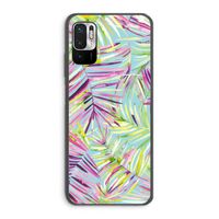 Tropical Palms Blue: Xiaomi Redmi Note 10 5G Transparant Hoesje