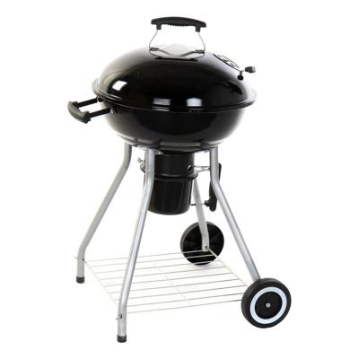 Houtskoolbarbecue met Deksel en Wielen DKD Home Decor Zwart Metaal Plastic Rechthoekig 52,4 x 59 x 91,6 cm