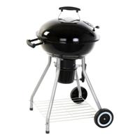 Houtskoolbarbecue met Deksel en Wielen DKD Home Decor Zwart Metaal Plastic Rechthoekig 52,4 x 59 x 91,6 cm